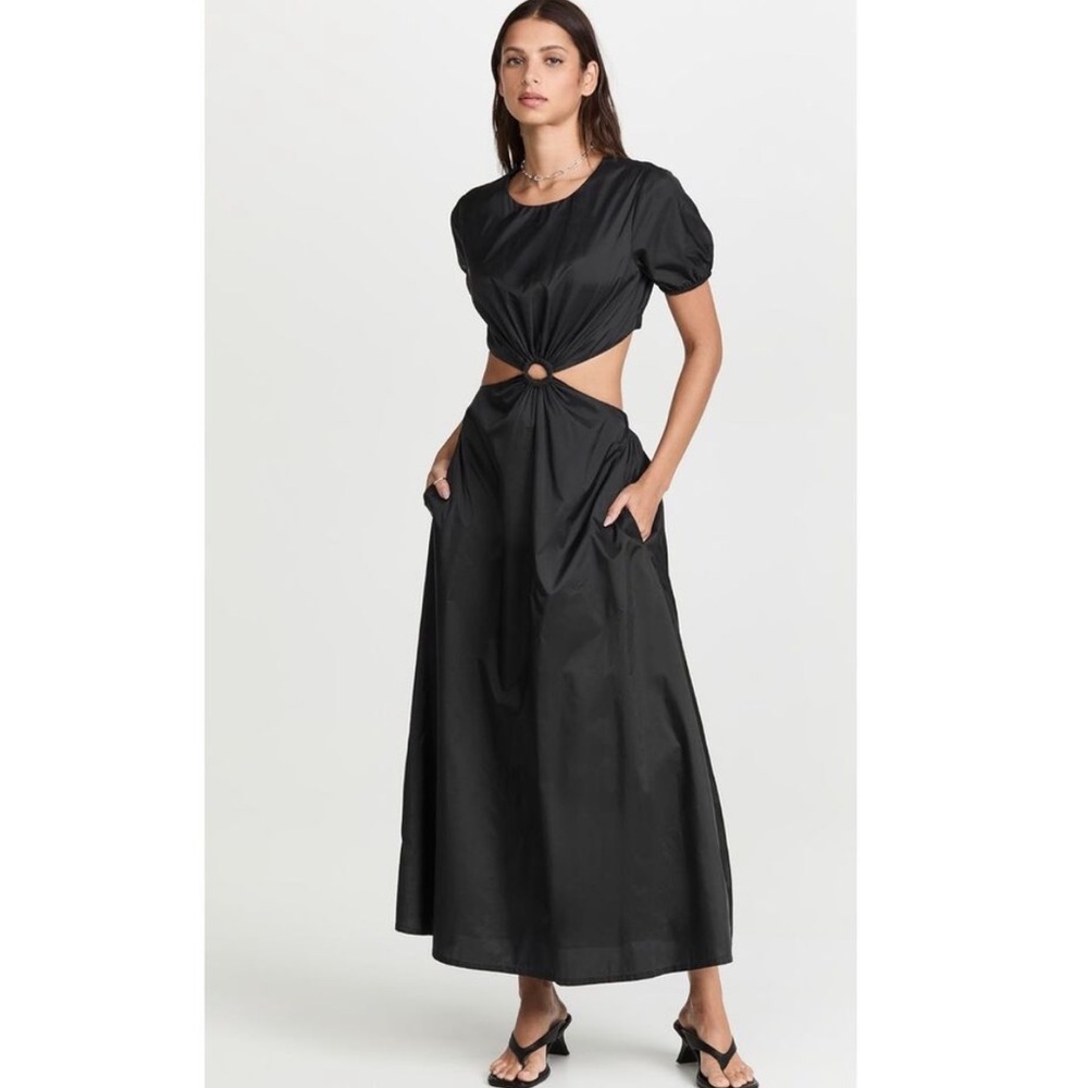 STAUD Black Calypso Dress NWT